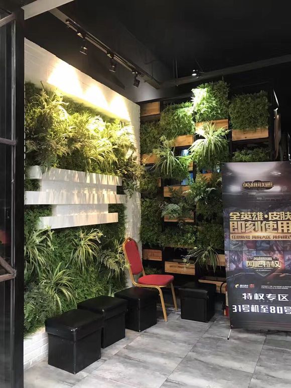 葉綠網咖桌椅沙發裝修效果圖