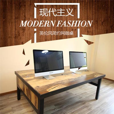 木質網吧電腦桌_型號TB030